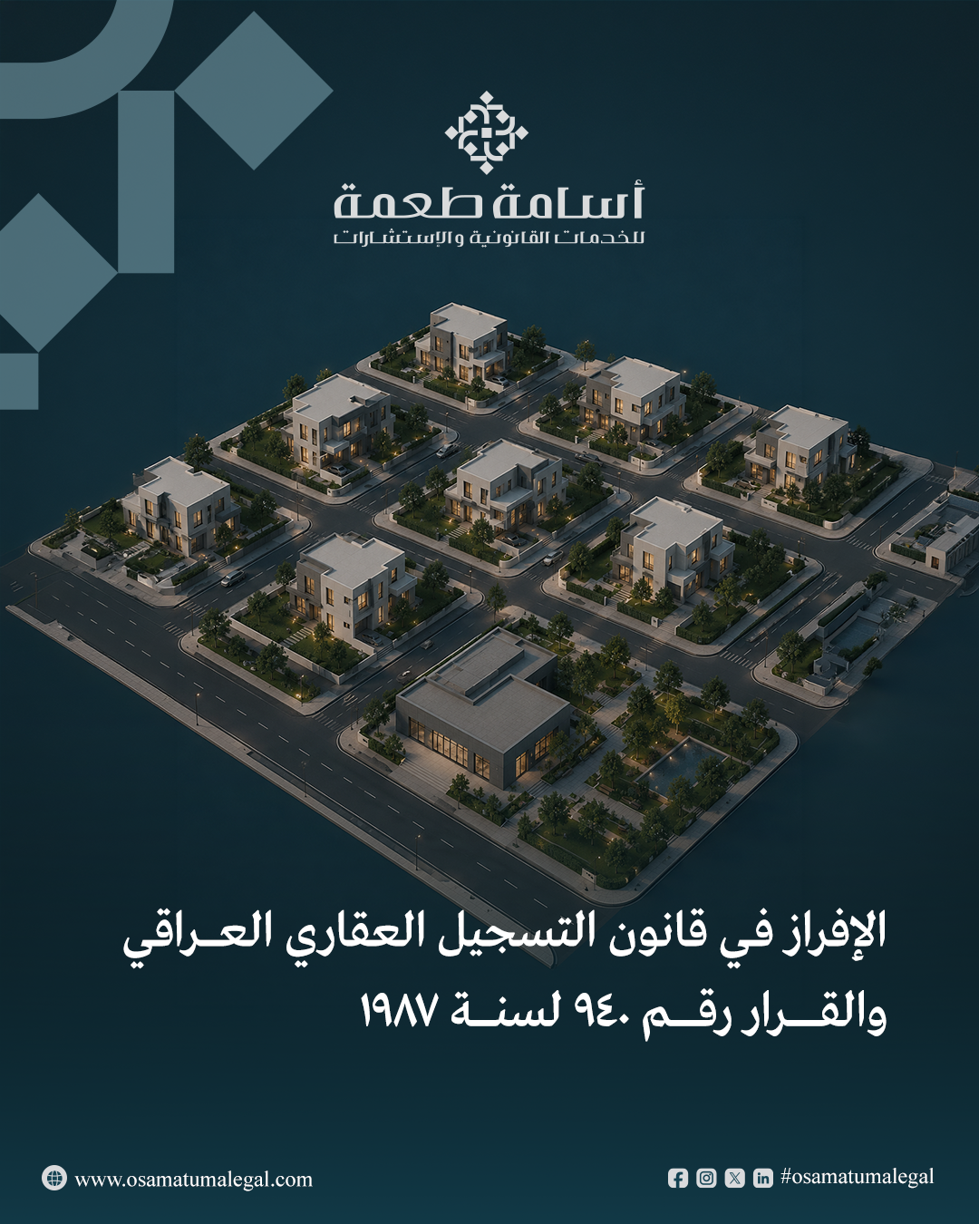 الإفراز في قانون التسجيل العقاري العراقي والقرار رقم 940 لسنة 1987